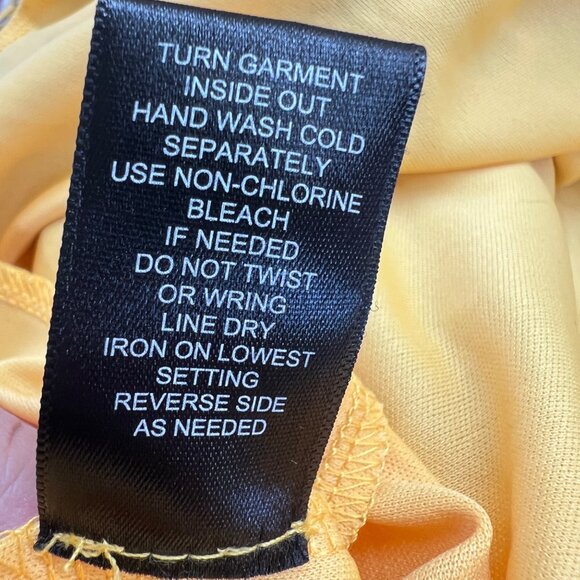 Trixxi Babydoll Floral Print Tiered Mini Dress Smocked Back Yellow Size Medium N - Picture 10 of 12